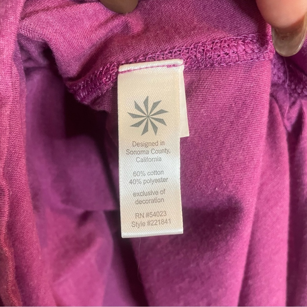 ATHLETA TRIUMPH HOODIE SWEATSHIRT short DRESS SZ/Med Fuchsia Color. - Picture 10 of 11